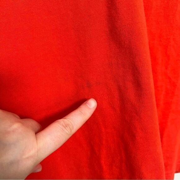 VTG 1996 Warner Bros Studio Store Embroidered Pocket Tee Size M Red T Shirt - Picture 5 of 12